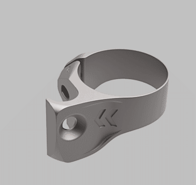 Titanium Front Derailleur Clamp - 3D Printed